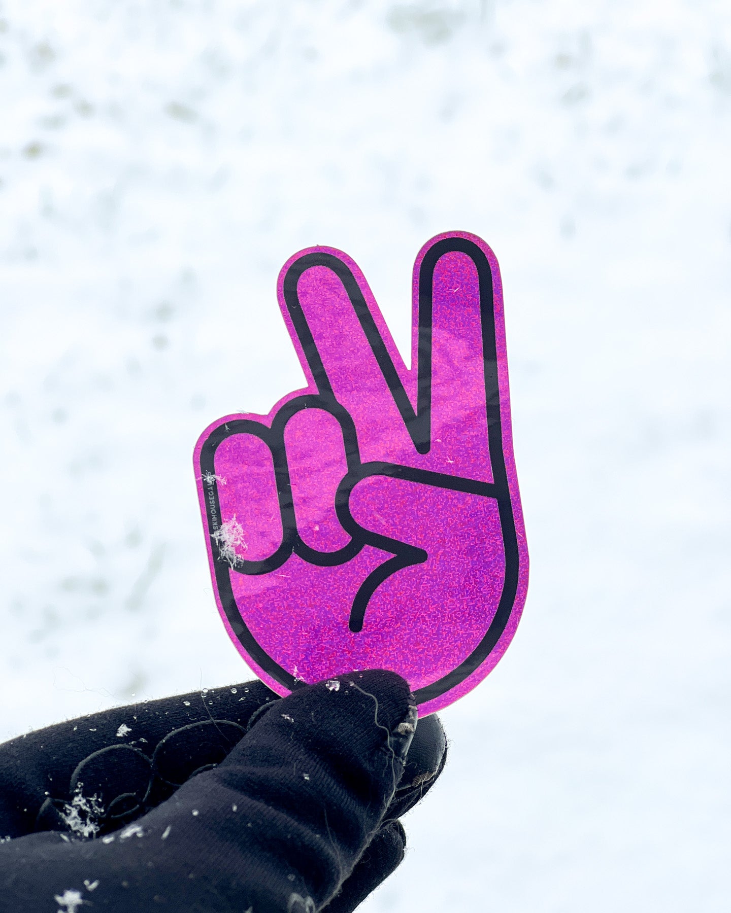 Purple Peace Sign Pixie Dust Sticker