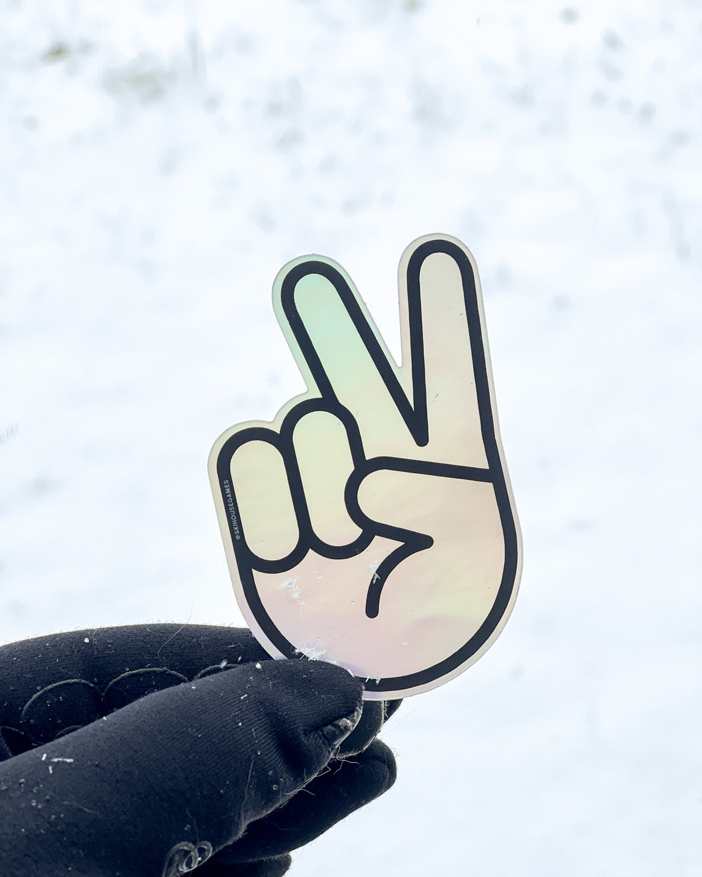 Peace Sign Holographic Sticker
