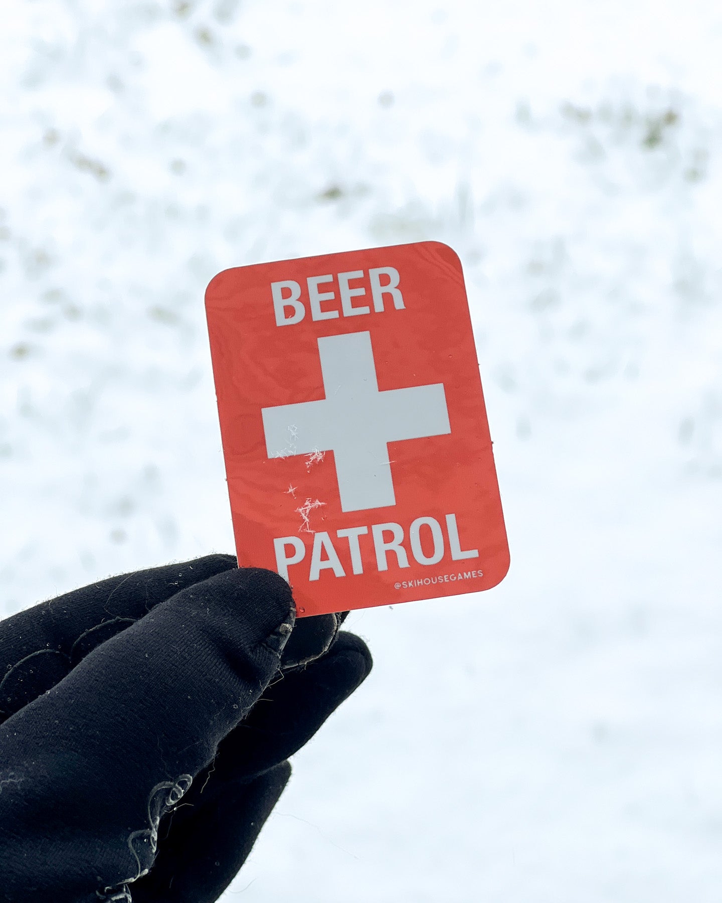 Beer Patrol Vertical Ski Sticker