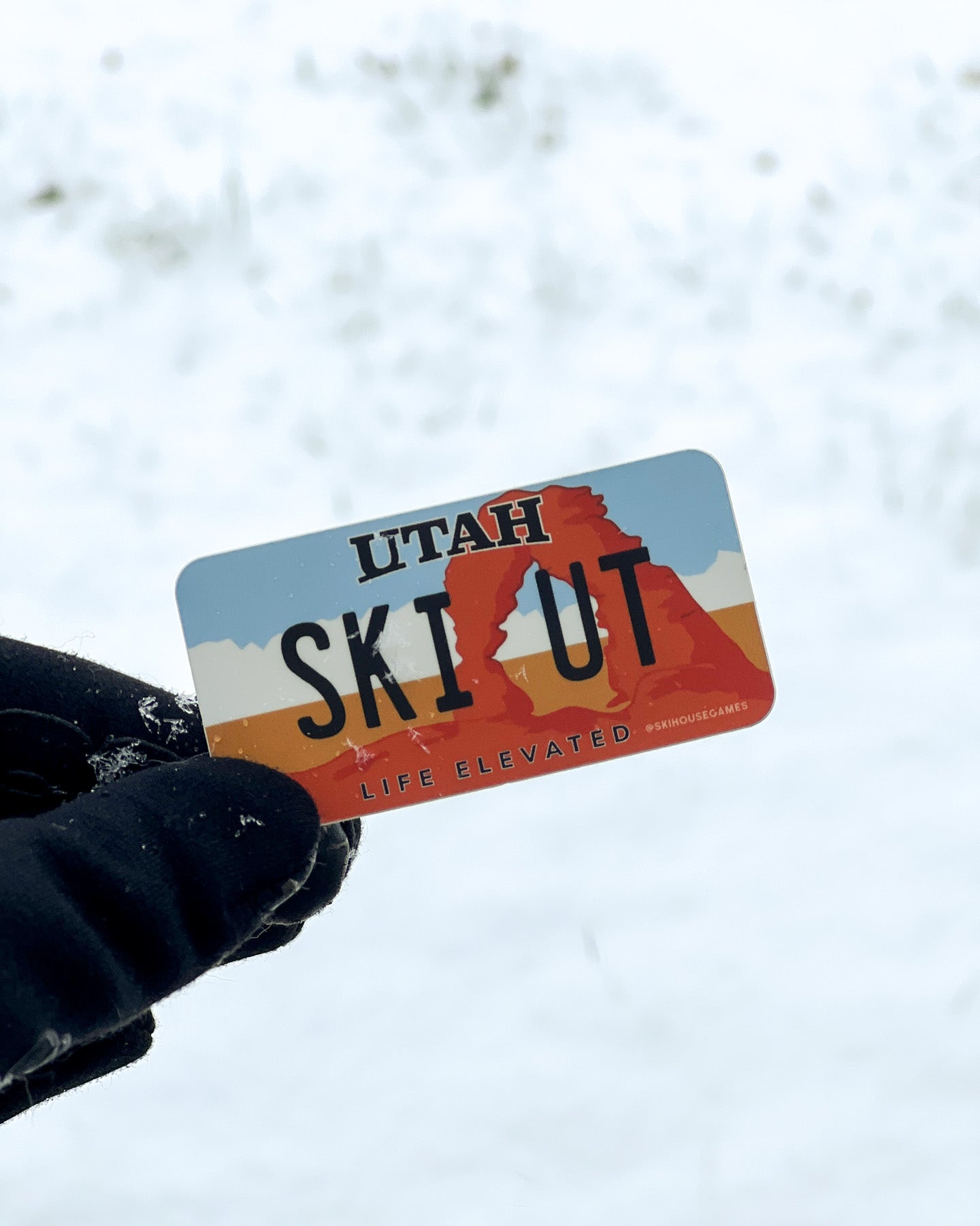 Ski UT - Utah License Plate Sticker