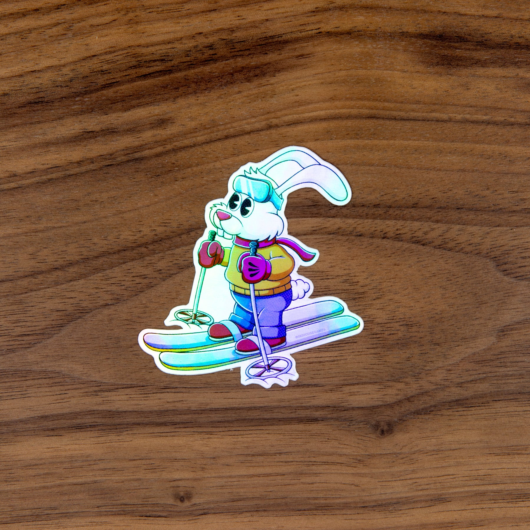 Ski Bunny - Holographic Ski Helmet Sticker