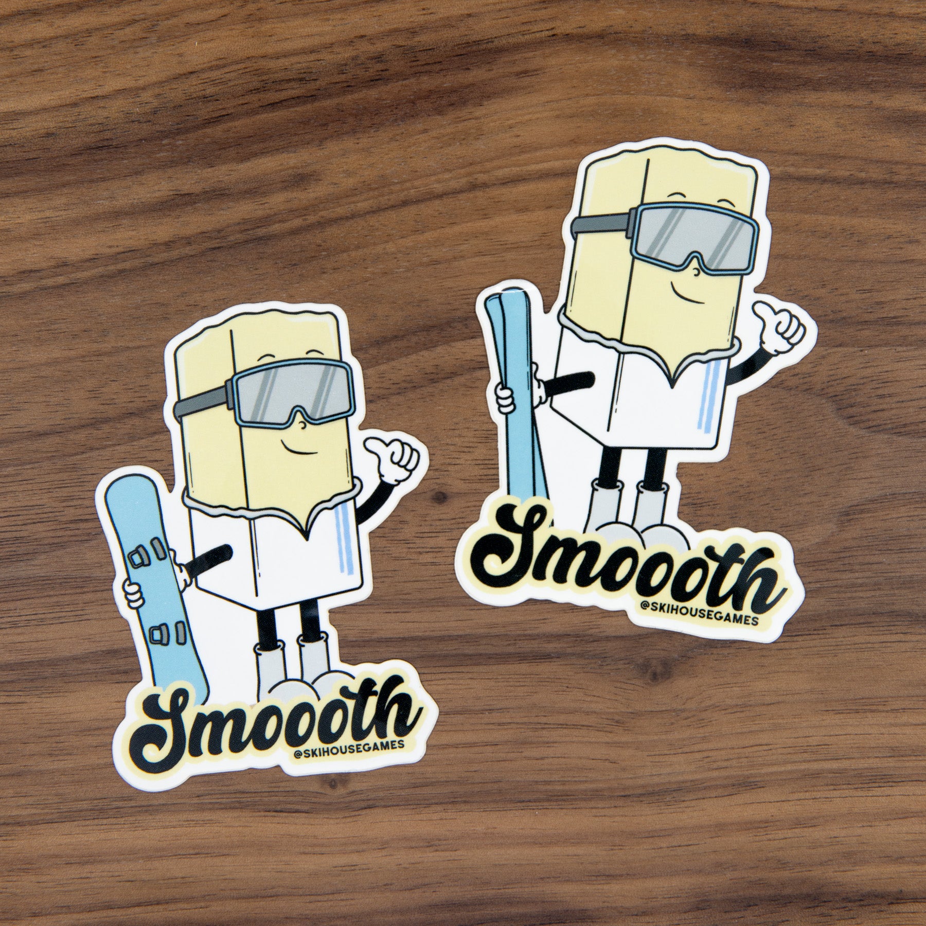 Smoooth Like Butter Skiier Sticker