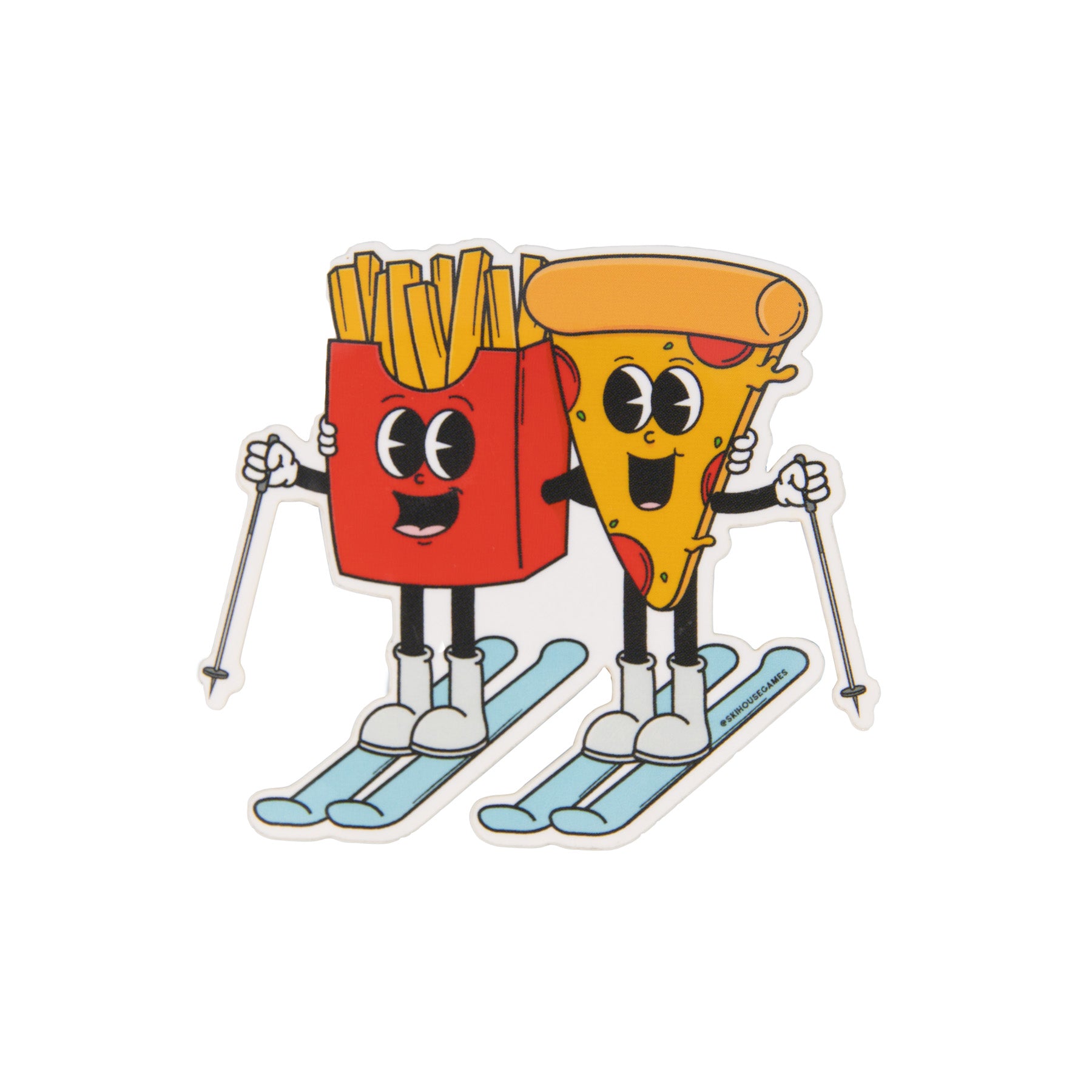 Pizza + French Fry Ski Sticker