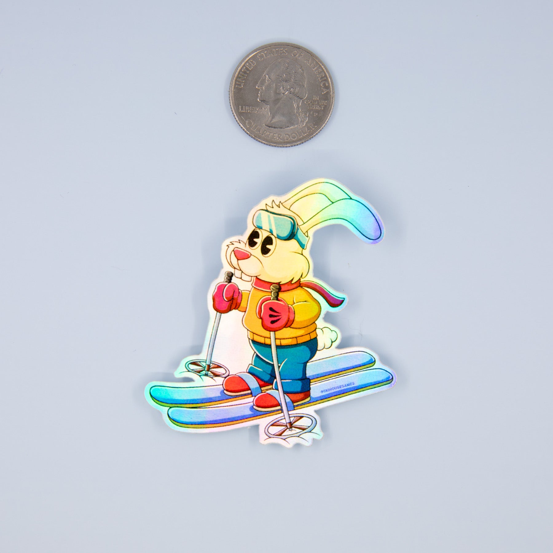 Ski Bunny - Holographic Ski Helmet Sticker