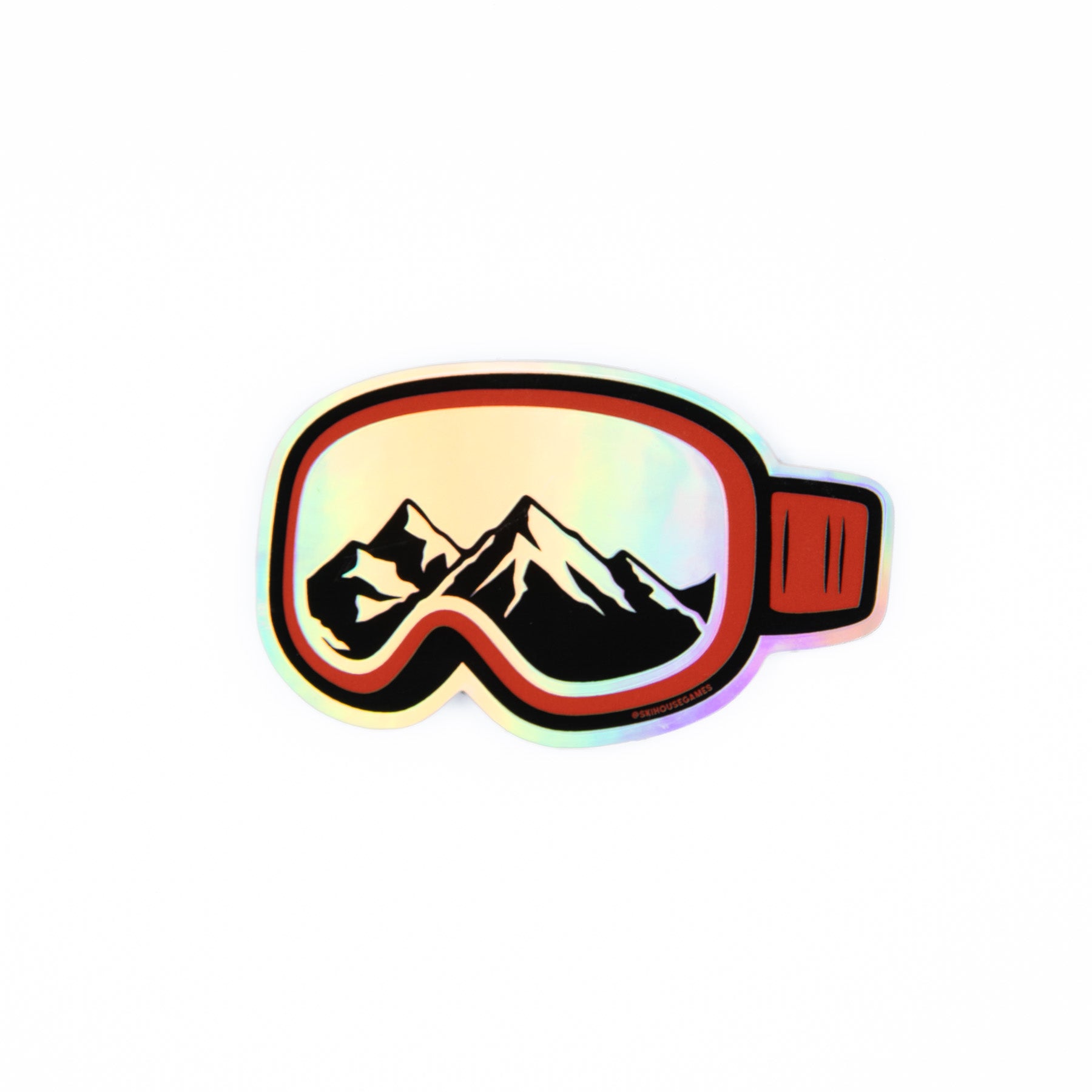 Orange Mountain Holographic Goggles - Ski Helmet Sticker