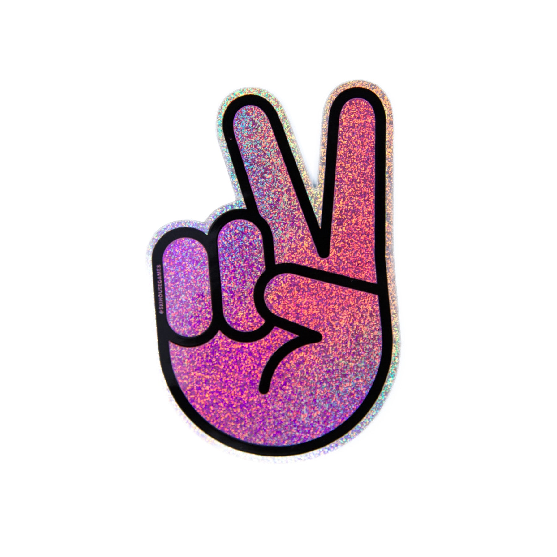 Pink Peace Sign Pixie Dust Sticker