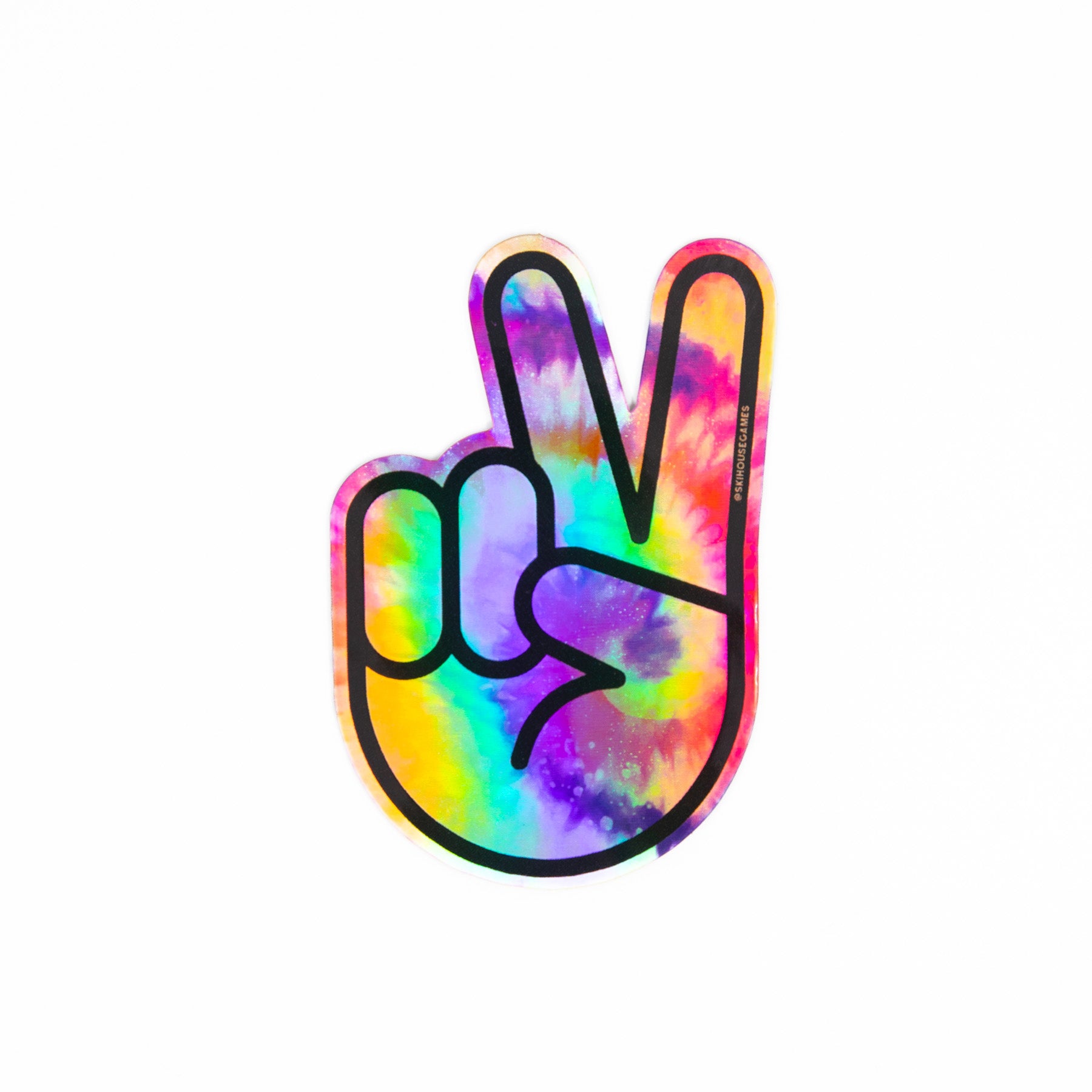 Tie Dye Hippie Peace Sign Holographic Sticker