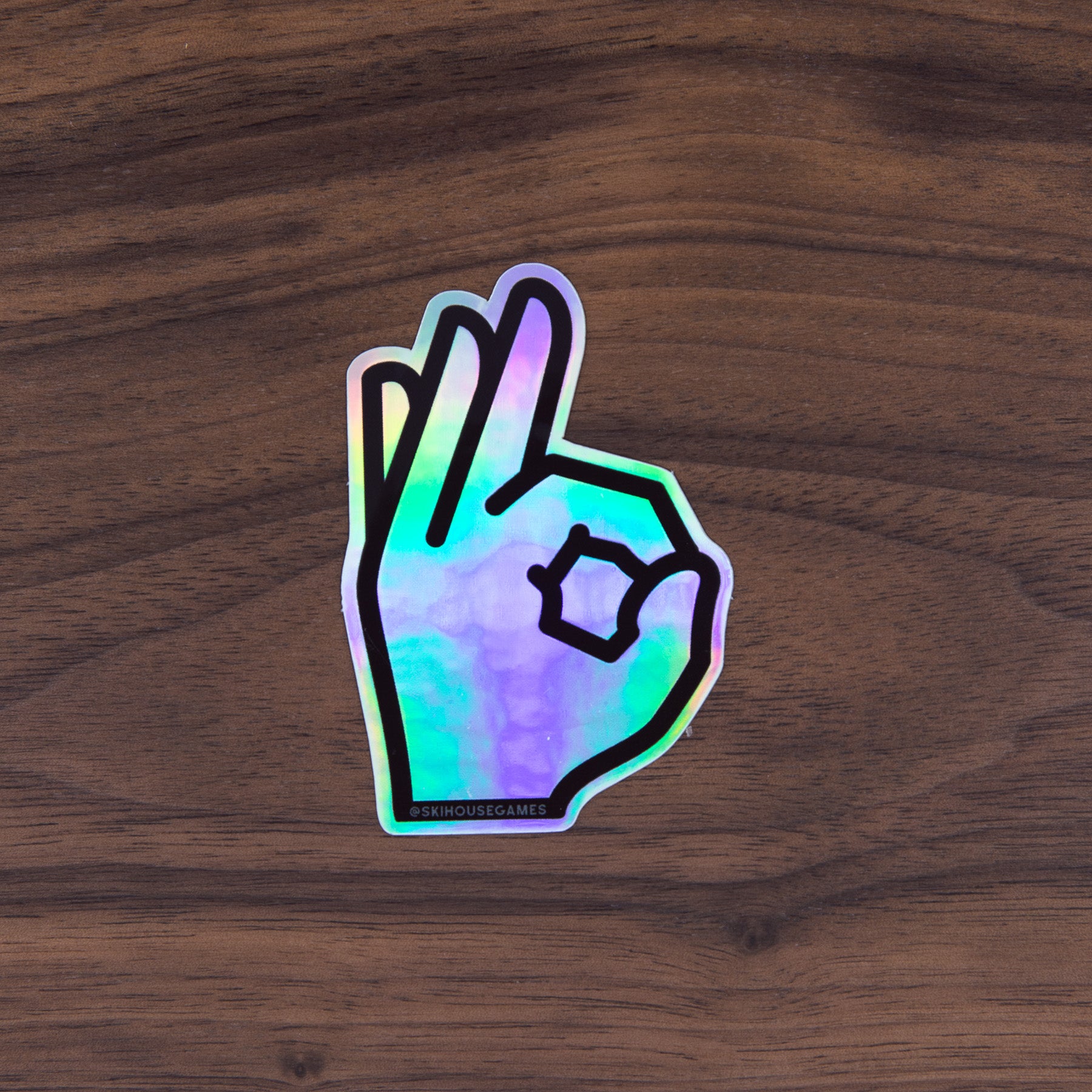 OK Sign Holographic Sticker