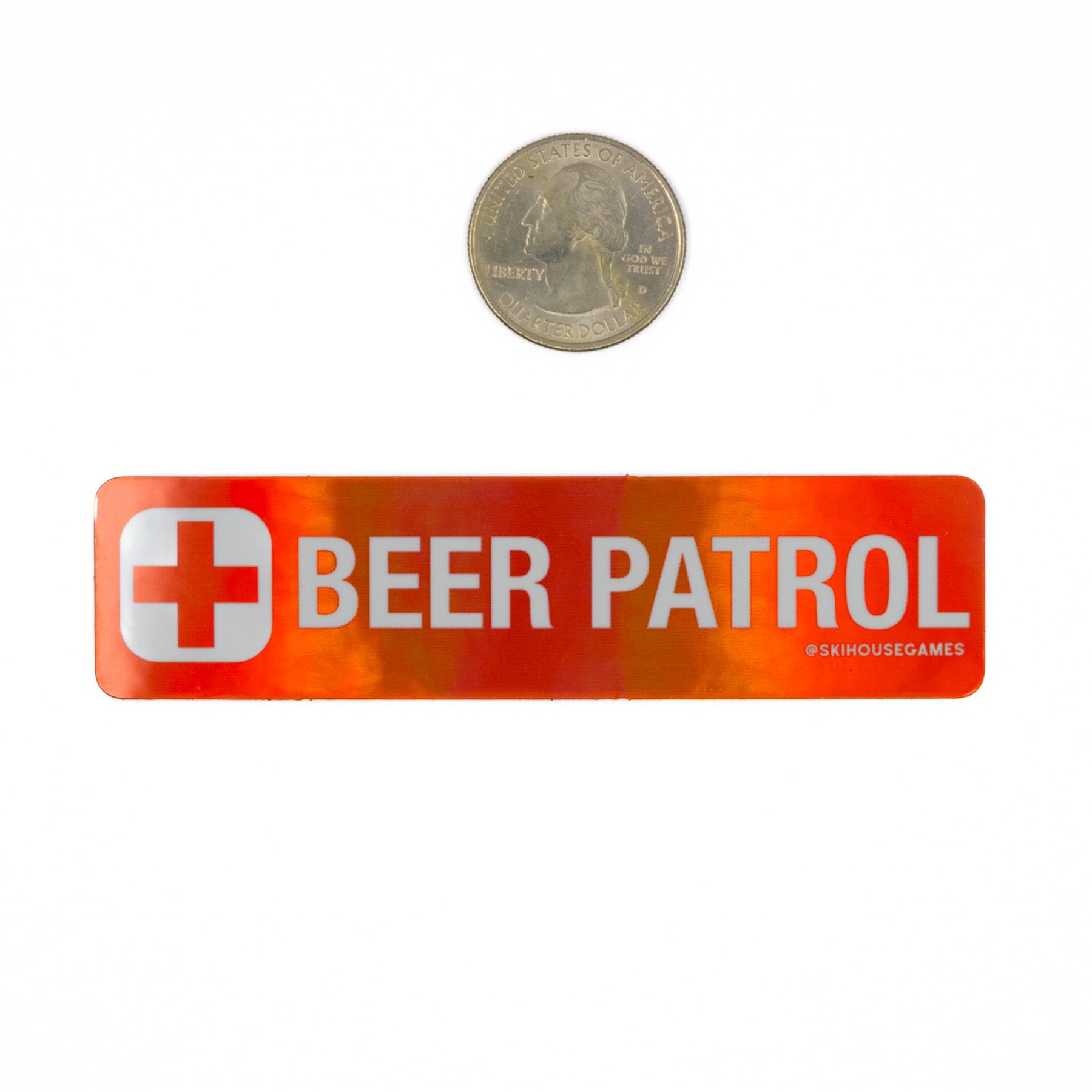 Beer Patrol Horizontal Holographic Ski Sticker