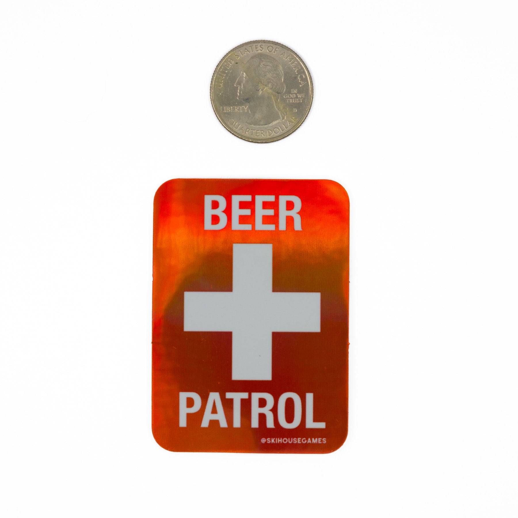 Beer Patrol Vertical Ski Sticker