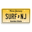 Surf NJ - New Jersey Surf License Plate Sticker